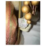 Santa Claus Figures - Hand-Made Christmas Decor with Floral Bouquets (Lot of 2)