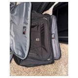 5-Piece Luggage Set - Black & Gray Rolling Suitcases