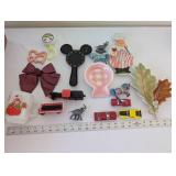 Assorted Collectibles Group with Ceramic Decor, Toy Vehicles, and Mug