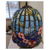 Tiffany-Style Stained Glass Table Lamp with Floral Design