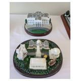 Set of 5 Historical Washington DC Landmark Miniature Replicas with Certificate