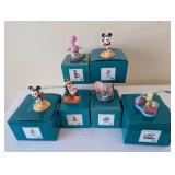 Set of 6 Disney Character Figurines with Original Boxes