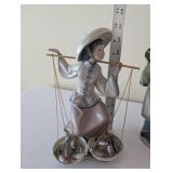 Set of 3 Lladro Porcelain Asian Figurines