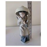 Set of 3 Lladro Porcelain Asian Figurines