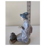 Set of 3 Lladro Porcelain Asian Figurines