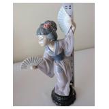 Set of 4 Lladro Geisha Porcelain Figurines, Hand Made in Spain