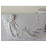 Lladro Collectors Society Plaque and 1990 Winter Bell Ornament with Box