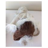 Pair of Heritage Porcelain Dolls in Traditional Inuit-Inspired Costume