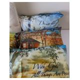Set of 5 Inspirational Decorative Throw Pillows with Scripture Quotes