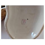 Pair of Homco Home Interiors Porcelain Figurines Farmer and Woman with Vegetables