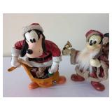 Set of 2 Fabrich KSA Disney Santa Mickey and Goofy Holiday Figures