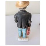 Set of 3 Norleans Japan Porcelain Figurines Elderly Couple and Woman