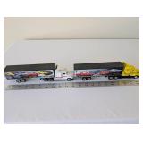Pair of Mustang Rally Die-Cast Tractor Trailers with Classic Mustang Graphics