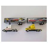 Pair of Mustang Rally Die-Cast Tractor Trailers with Classic Mustang Graphics