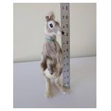 Furry Animal Kangaroo Figurine with Joey 12 Inch Plush Model