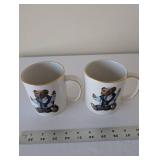 Pair of Ralph Lauren Polo Bear Wedgwood Mugs