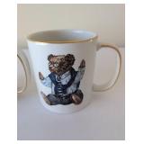 Pair of Ralph Lauren Polo Bear Wedgwood Mugs