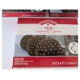 Lot of 3 Holiday Time 150 Clear Net Lights 6FT x 4FT Indoor/Outdoor