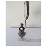 Antique Shaving Stand with Beveled Mirror and Brush