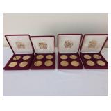 Set of 16 Grand Casino Mille Lacs Hinckley $5 Collectible Gaming Tokens in Display Cases