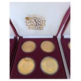 Set of 16 Grand Casino Mille Lacs Hinckley $5 Collectible Gaming Tokens in Display Cases