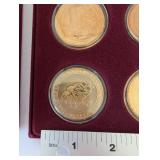 Set of 16 Grand Casino Mille Lacs Hinckley $5 Collectible Gaming Tokens in Display Cases