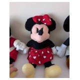 Collection of 4 Disney Mickey and Minnie Mouse Plush Toys with Accessories