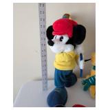 Disney Character Plush Collection Including Mickey, Minnie, Pluto, and Goofy