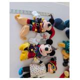Disney Character Plush Collection Including Mickey, Minnie, Pluto, and Goofy