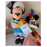 Disney Character Plush Collection Including Mickey, Minnie, Pluto, and Goofy