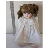 Collection of 3 Vintage Porcelain Dolls and 6 Plush Teddy Bears