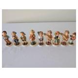 Set of 9 Goebel Hummel Club Figurines with Original Markings