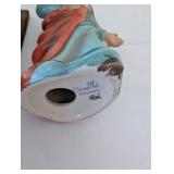 Goebel West Germany Porcelain Nativity Set with Wooden Stable