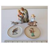 Hummel Nativity Figurines and Collector Plates Set