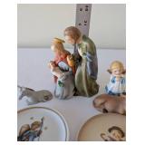 Hummel Nativity Figurines and Collector Plates Set