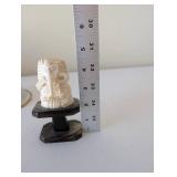 Lot of Miniature Greek Vases, Floral Cloisonne Bowl, and Pharaoh Bust Decor