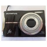 Lot of 3 Digital Cameras and Film Accessories - Canon, Olympus FE, Olympus Stylus Zoom