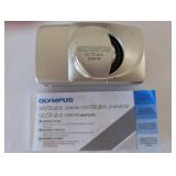 Lot of 3 Digital Cameras and Film Accessories - Canon, Olympus FE, Olympus Stylus Zoom