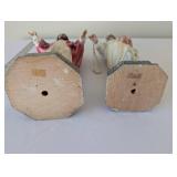 Pair of Religious Statues Sacred Heart of Jesus and Madonna with Child 15in Tall