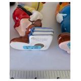 Disney Collectible Lot: Snow White, Mickey Mouse Snow Globe, and 7 Japan Porcelain Figurines