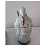 Set of 3 Large Porcelain Chinese Wise Men Figurines, Hand-Painted