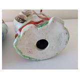 Set of 3 Large Porcelain Chinese Wise Men Figurines, Hand-Painted