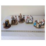 Set of 5 Norman Rockwell Figurine Americana Sculptures