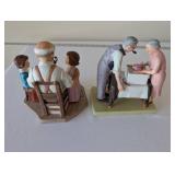 Set of 5 Norman Rockwell Figurine Americana Sculptures