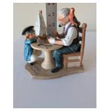 Set of 5 Norman Rockwell Figurine Americana Sculptures