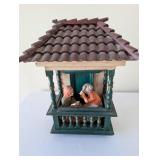 Vintage Norleans Japan Figurines with Porcelain Porch Display