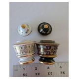 Mixed Vintage Porcelain and Metal Decor Lot including UCAGCO China and Silver Tone Trays