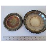 Mixed Vintage Porcelain and Metal Decor Lot including UCAGCO China and Silver Tone Trays