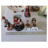 Norman Rockwell Figurines and Collectible Plates Assortment