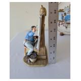 Norman Rockwell Figurines and Collectible Plates Assortment